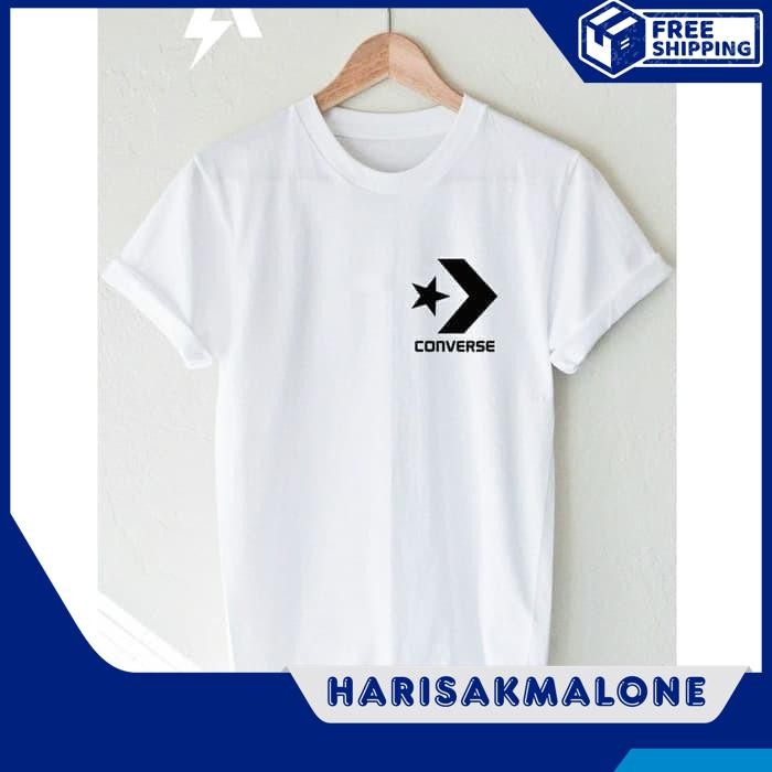 GRATIS ONGKIR KAOS TSHIRT BAJU COMBED 30S DISTRO LOGO KECIL CONVERSE ALL STAR ALLSTAR CHUCK TAYLOR P