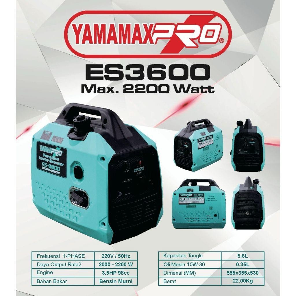 YAMAMAX PRO Genset Silent Inverter 2200watt dan 3000watt ES3600 dan ES4600 YAMAMAX PRO **