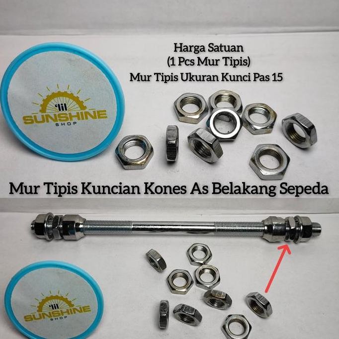 Promo Mur Kontrak Tipis Pengunci Kones As Roda Belakang Sepeda Anak Dan Onthel Ontel Jengki Bmx Mtb 