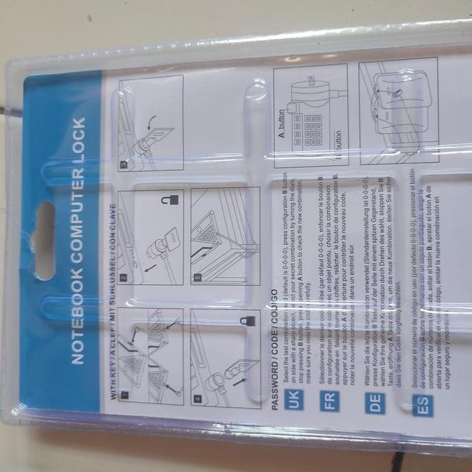 Kensington Lock Kunci Laptop Kombinasi Angka Number