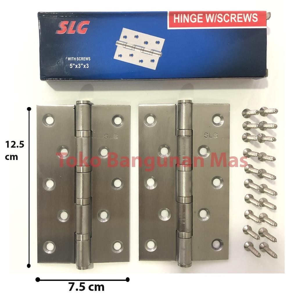 Special - Engsel Tebal SOLIGEN 5" Stainless ENGSEL JENDELA PINTU 5 INCH ENGSEL BERKUALITAS ..