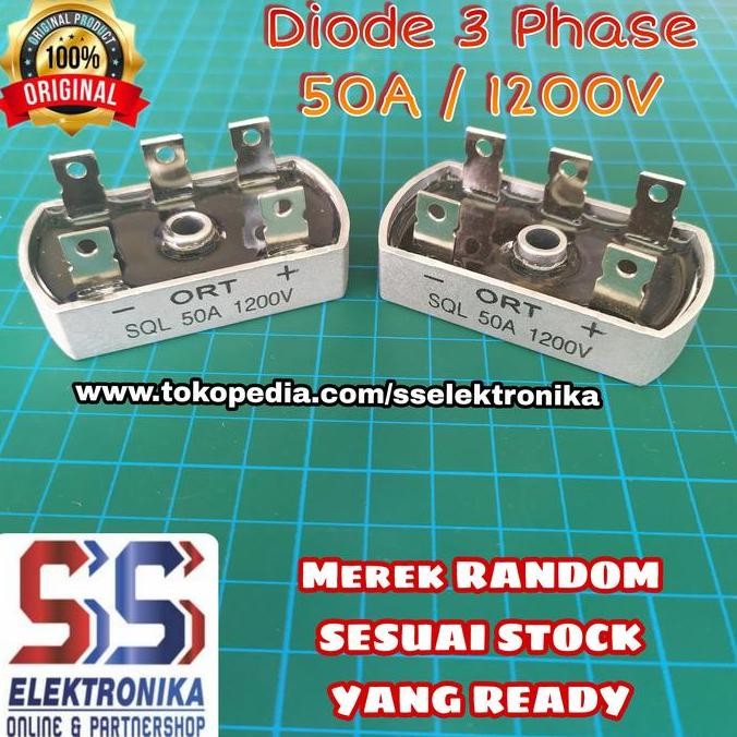 Diode Dioda Bridge 3 Phase Pass 50A 1200V industri Mesin Las Murah