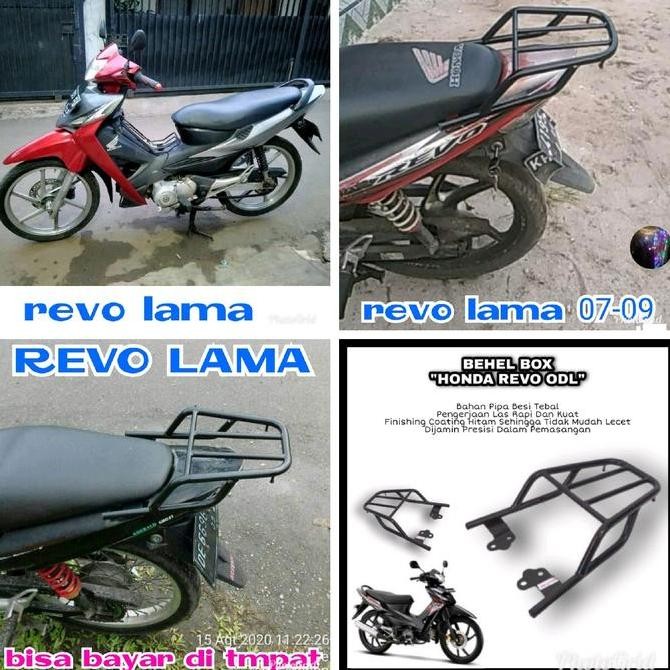 Honda Breket REVO LAMA LANCIP Behel Box Rak Bagasi Belakang Planger Dudukan Pipa Besi Hollow 2mm Cat