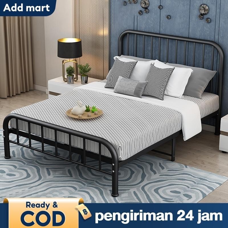 Dipan Tempat Tidur Dipan 120X200 Ranjang Besi 160X200 Rangka Tempat Tidur Besi Dipan Minimalis Desig