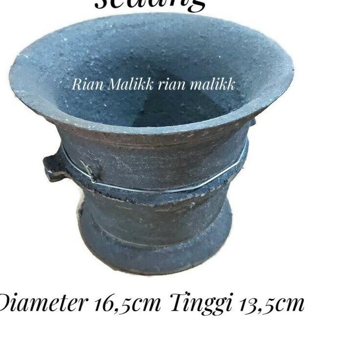 Lumpang Besi Alunya Tumbuk Besi Lumpang Bumbu Besi Ukuran Sedang