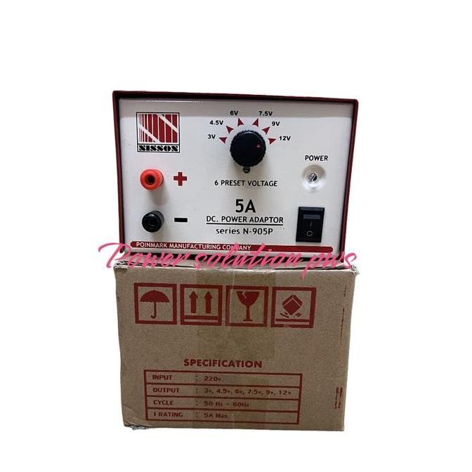 Nisson DC Adaptor Power Supply Variable 3v 4.5v 6v 7.5v 9v 12v 5A PSU Teknisi Pengujian DC Power Ada