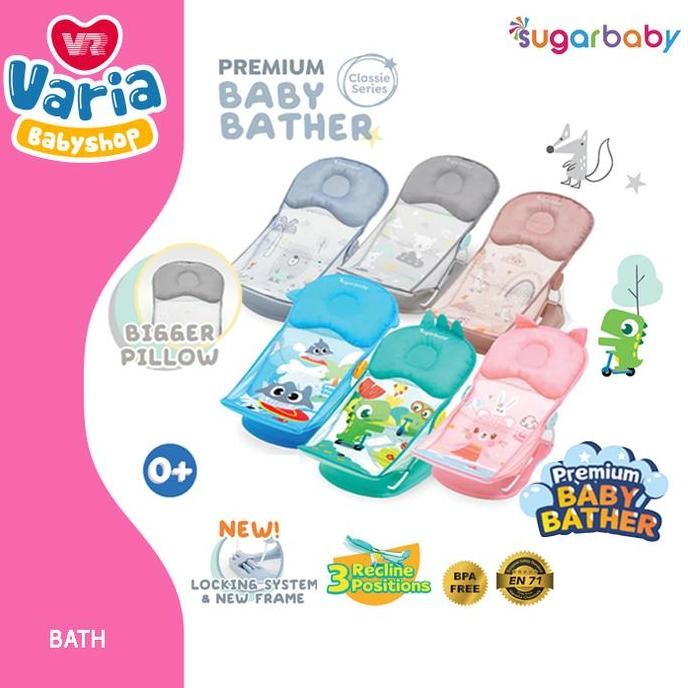 Premium SugarBaby Premium Baby Bather / Kursi mandi Bayi / Alas Duduk Mandi Bayi | SUGAR BABY Promo