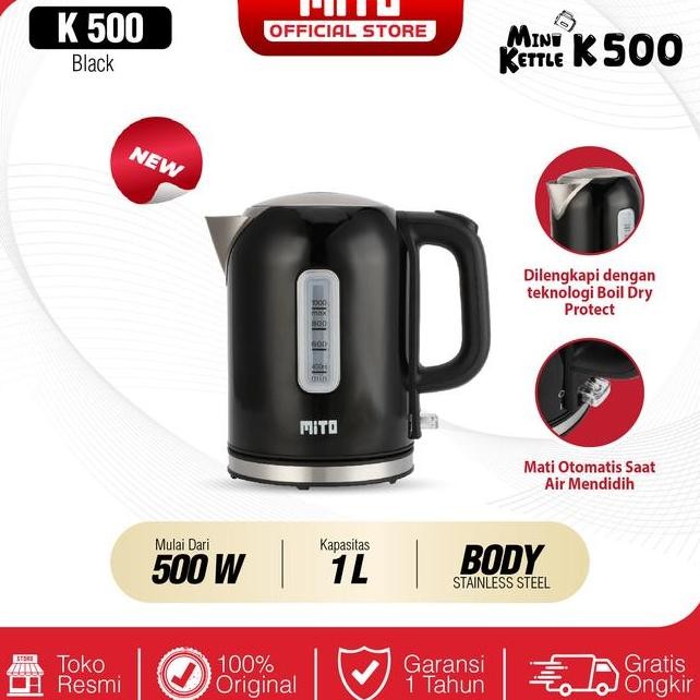 Electric Kettle Mini K 1L Teko Listrik Pemanas Air