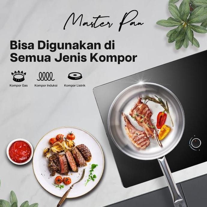 Master Pan Panci Penggorengan Stainless Steel 20 Cm Fry Pan