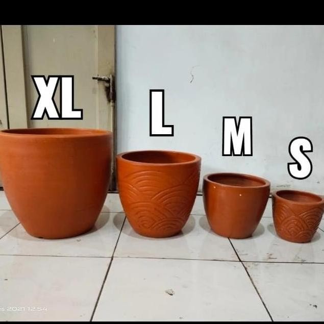 Tersedia Pot Gerabah Guci Jumbo, Pot Tanah Liat Besar, Khusus Go Jek