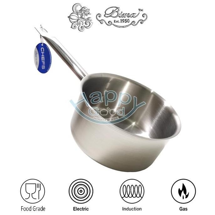 Bima Chefs 16-18-20Cm Saucepan | Panci Mpasi | Panci Stainless Steel Sus304