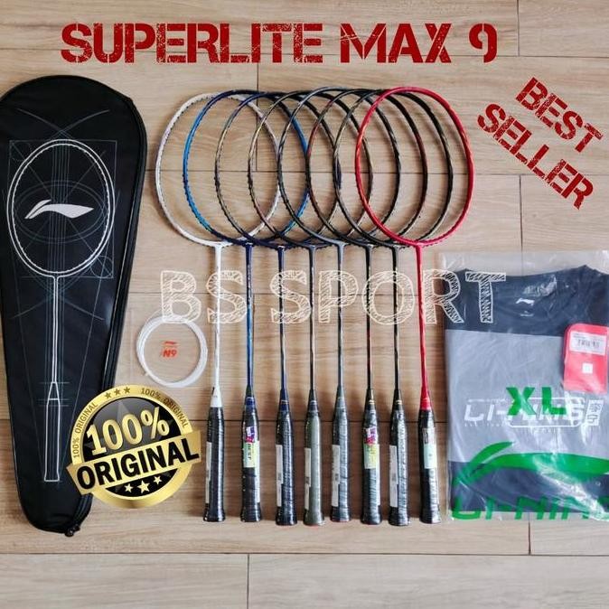 RAKET BADMINTON LINING G FORCE SUPERLITE MAX 9 ORIGINAL 100%