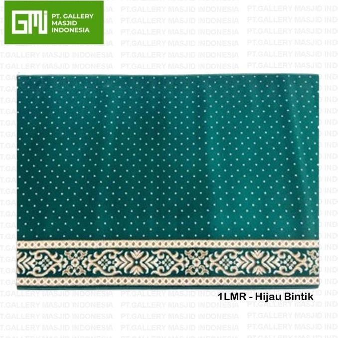 READY STOCK PT. GMI - KARPET MASJID TEBAL METERAN ALMIRA 11MM WARNA HIJAU BINTIK / KARPET MUSHOLLA R