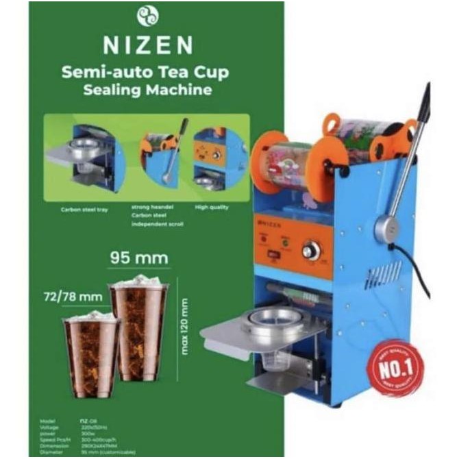 Cup Sealer Manual NIZEN NZ D8 22oz Press Penutup Gelas Plastik Manual
