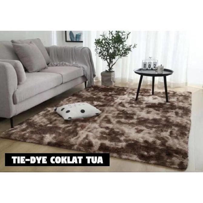 Promo [COD] Ayeeca - 200x200 Karpet bulu Ombre lembut tebal bulu 4cm karpet lantai COD