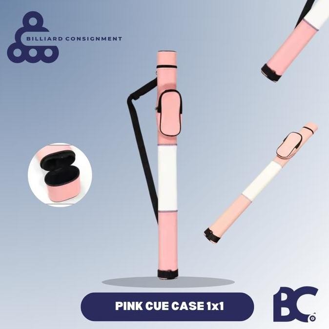 Tas Billiard 1X1 Pink Putih - Cue Case 1X1 Pink Putih - Cue Case Pink - Case 1X1 Pink Terbatas