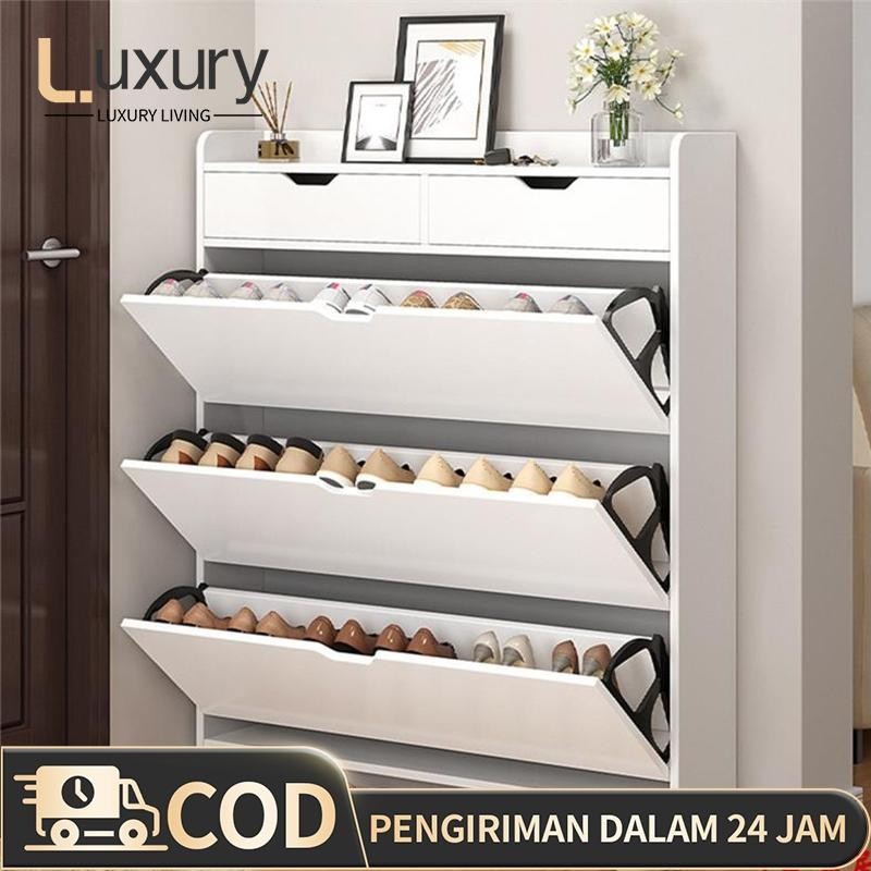 Rak Serbaguna Rak Lemari Sepatu Minimalis Kayu Susun / Rak Sepatu Kayu Minimalis