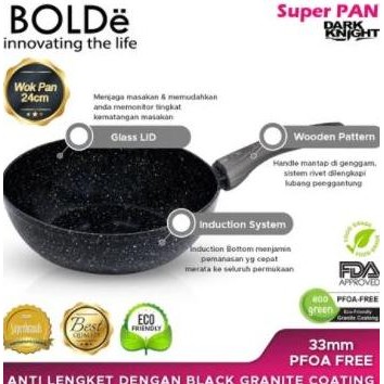 WOK 24CM BLACK BOLDE / WOK PAN GRANIT BOLDE