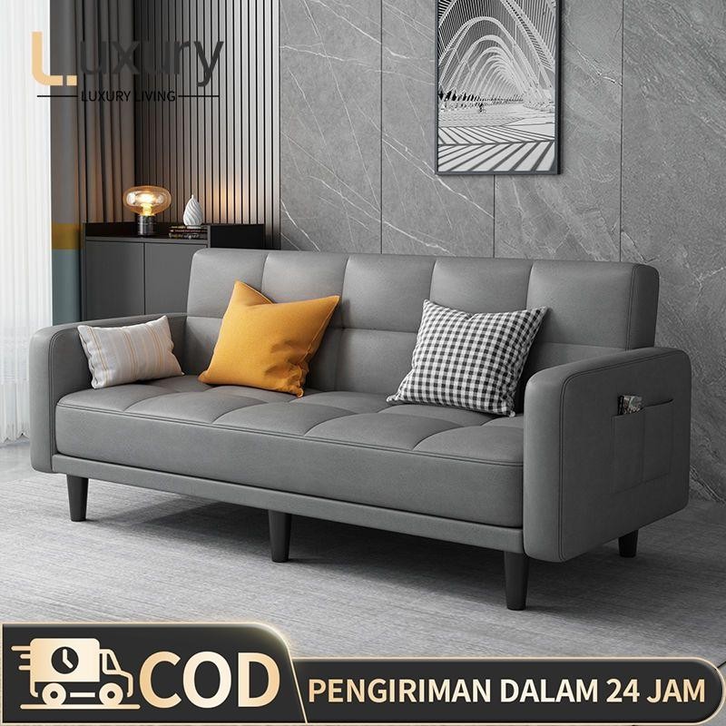 Sofa Bed / Multifungsi Sofa Bed 3-4 Seater / Sofa Bed Kain Abu
