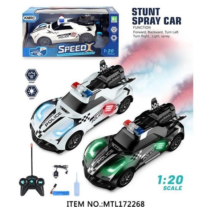 Mainan RC SPEED POLICE 1:20 SPRAY RC Asap RC Mobil Remote Control Asap