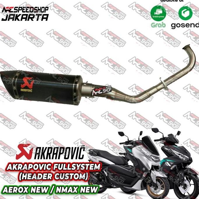 Knalpot Akrapovic AEROX new Fullsystem Ori Slovenia (Header custome)