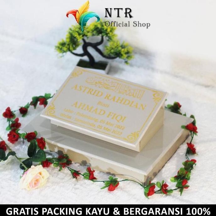 BIG SALE Batu Dudukan Kepala Nisan Makam Lengkap Kuburan Kijing Maesan Full Set Ukiran Granit Marmer