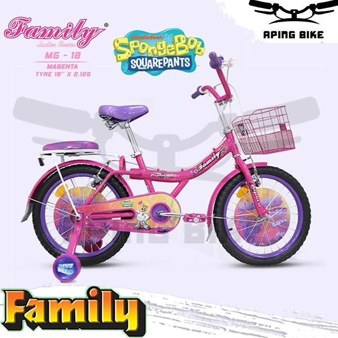 Sepeda Family Magenta 18 Sepeda Anak Sepeda Mini 18 (Sudah Dirakit)