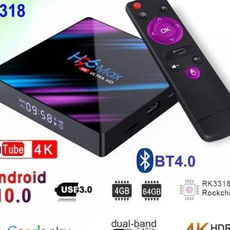 H96 Max Stb Android Tv Box Ram 2Gb Rom 16Gb Rk3318 Quad Core