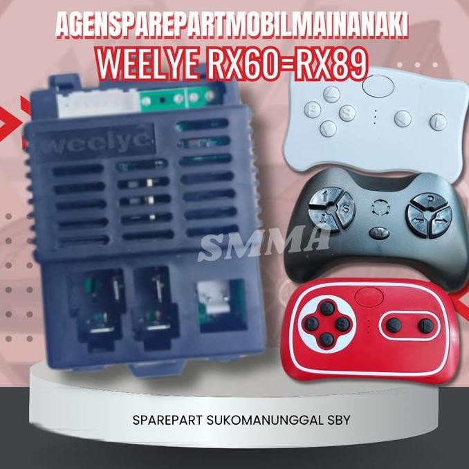 Set Receiver dan Remot Control RX60 (modul PCB) Mobil Mainan Aki