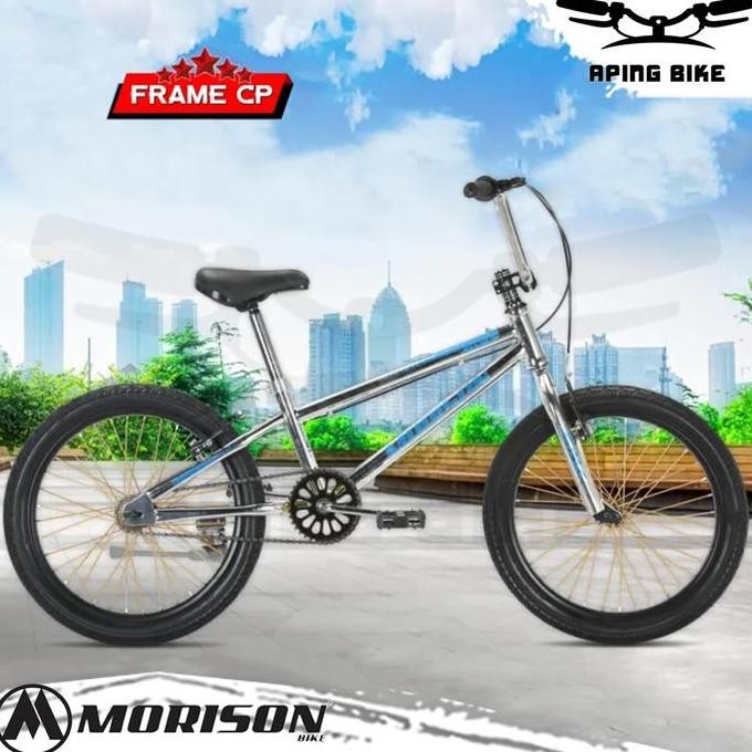 Sepeda Morison Ms-8127 Cp 20 (Frame Chrome) Sepeda Bmx Anak 20 Inch (Dirakit 95%)