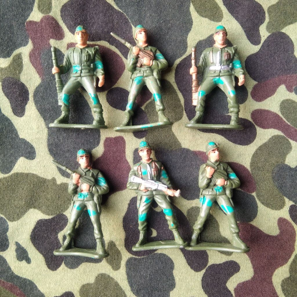 figure tentara loreng jadul combat army man in camo tentara jadul us army tentara hijau mainan jadul