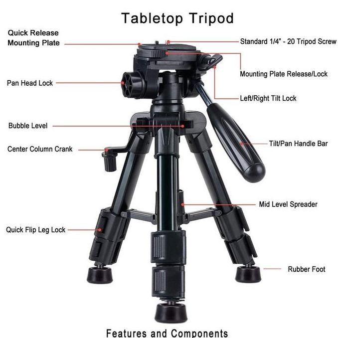 Tripod Jmary KP-2203 Mini Kamera DSLR Hp Handphone Video Tripod Meja