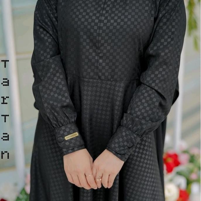 Gamis Syari Gamis Tartan Embos Original Hermosa. Muslim Dress