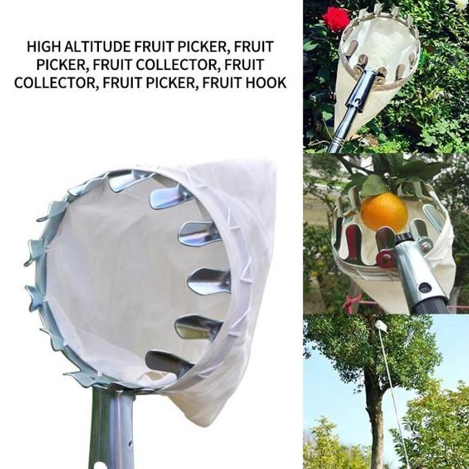6 Meter Alat Petik Buah Tongkat Pemetik Buah Teleskopik  Tiang Teleskopic Jaring Celup Pemetik Buah 