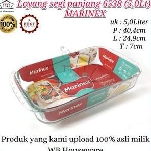 Loyang Kaca Segi Panjang Tahan Panas 6538 5,3 Liter Marinex
