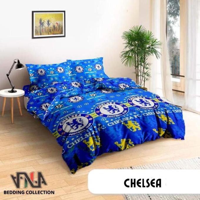 BEDCOVER SET MOTIF CLUB BOLA/Bedcover+Sprei Gambar Logo Club Bola