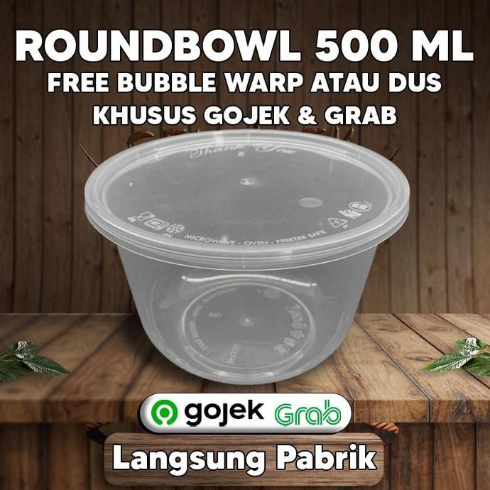 Thinwall Mangkok 500ml / Mangkuk Plastik 500 ml / Thinwall Bulat 500ml