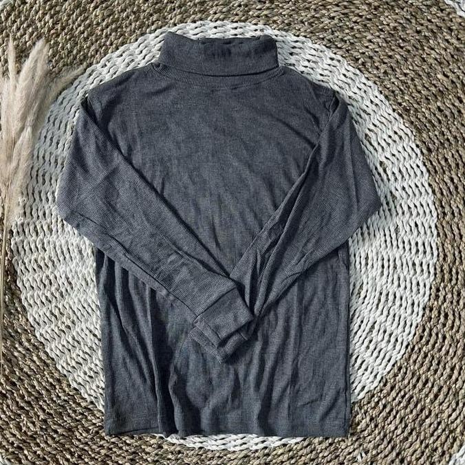 DS9 >> Kaos turtleneck anak laki laki - Kaos rib kerah tinggi basic anak anak lengan panjang Baju Fa