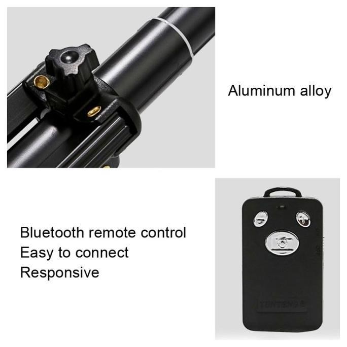Tripod Bluetooth Remote Wireless Monopod Shutter Portable Handle Selfie Stick Mini Table Tongsis Kok