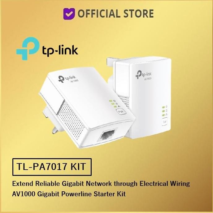TP-LINK PA7017 TL-PA7017 KIT TPLINK AV1000 Gigabit Powerline Starter