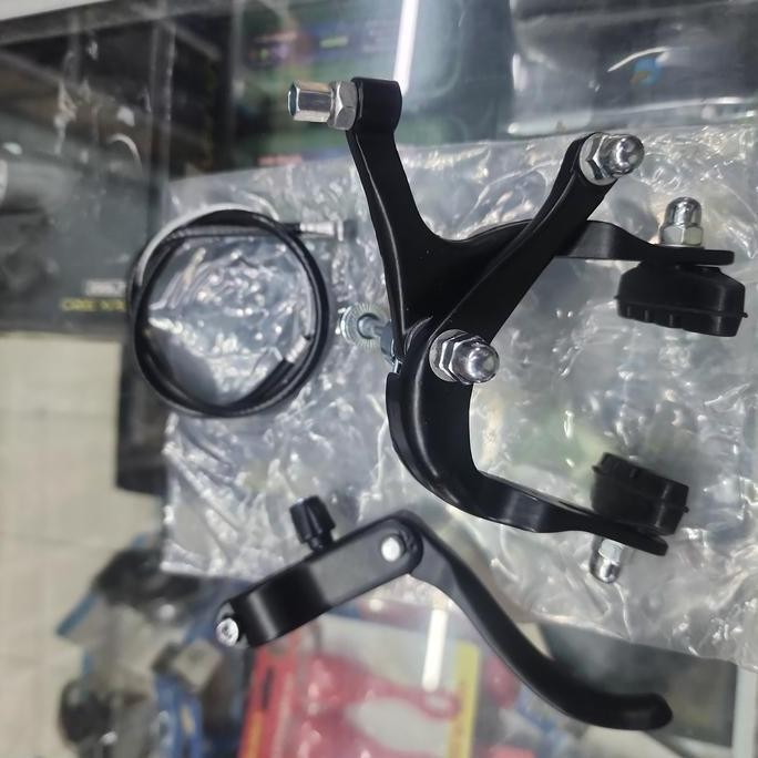 Brake Set Rem Depan PLATINUM Sepeda FIXIE BMX - Rem Set Fepan Fixie Alloy Platinum Hitam
