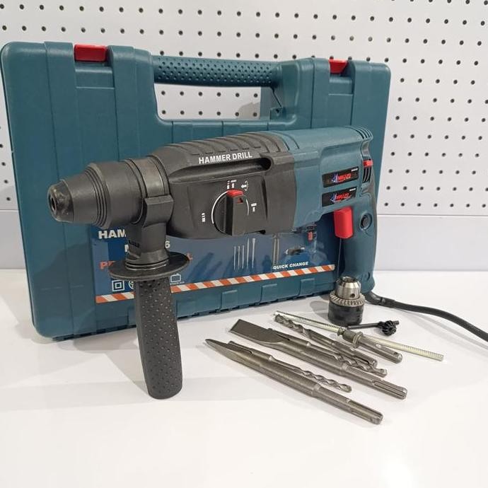 ZYUNJI- Mesin Bor Bobok Tembok Mesin Bor Rotary Hammer SDS Plus Bonchi untuk Beton, Besi, dan Kayu F