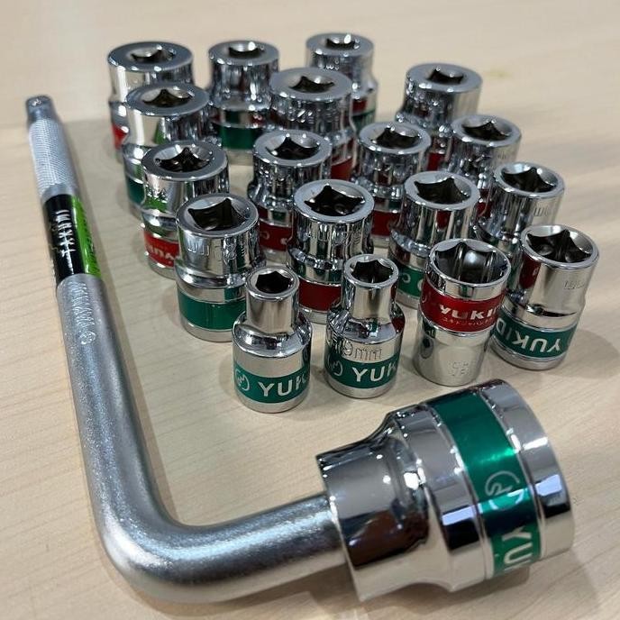 jhonxie- Lengkap Kunci Sok L plus mata sok 6pt Gagang Sock L dan Mata kunci sock 1/2" 6PT