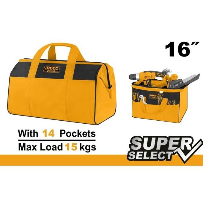 jhonxie- TAS PERKAKAS JINJING 16" 14-KANTONG INGCO - HTBG281628