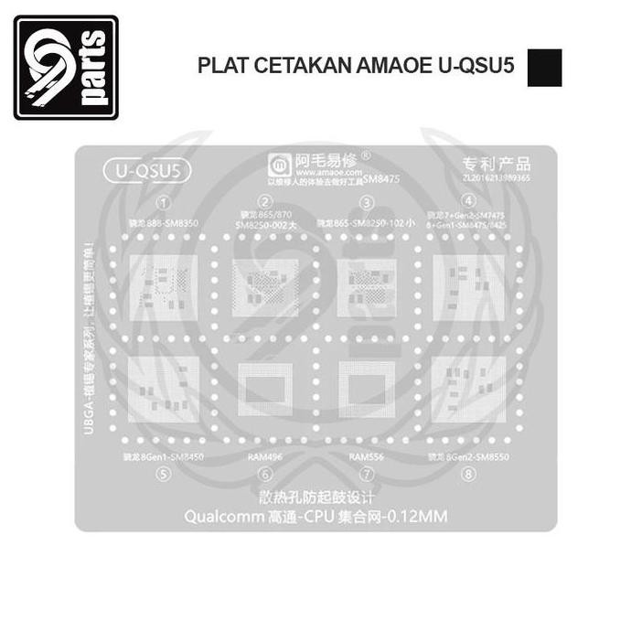 ENRIO- Plat Cetakan Amaoe U-QSU5 / Cetakan IC Amaoe U-QSU5 / Plat Cetakan IC AMAOE QSU:5 Original Hi