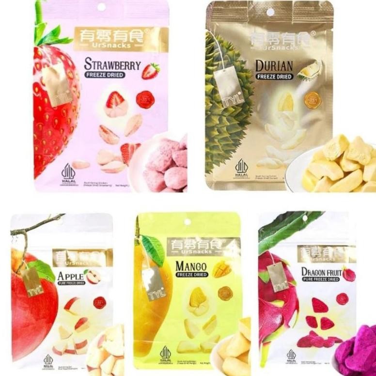 (Halal) Tyl Ursnack Freeze Dried Fruit / Snack Durian Vacum / Strawberry Beku/SAYURAN CRISPY BUAH KE