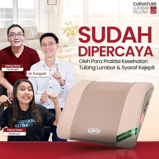 Jaco Lumbar Pillow Gen 2 Bantal Terapi Syaraf Terjepit Nyeri Tulang Belakang Terapi Sakit Pinggang