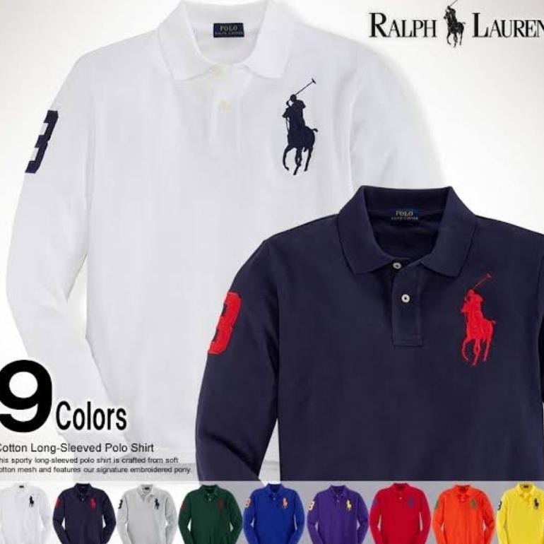 Polo shirt Tshirt Kaos Kerah Lengan Panjang Ralph Lauren Country