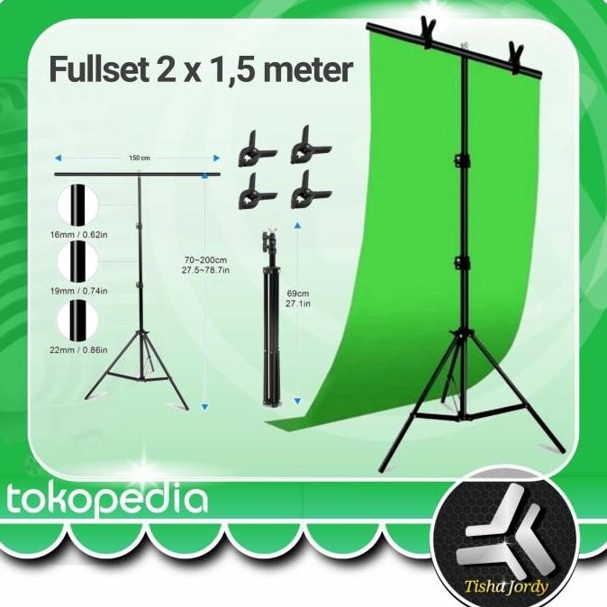 Paket Green screen chroma key greenscreen background studio photografi