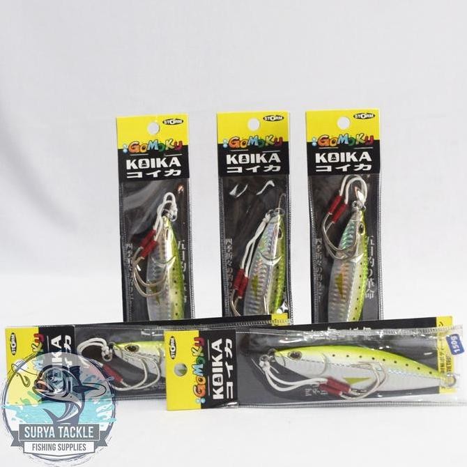Metal Jig Umpan 150Gr Storm Koika & Assist Hook by VMC - Silver Green